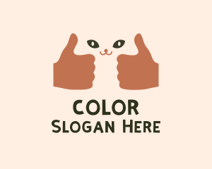 Feline - Cat Thumbs Up logo design