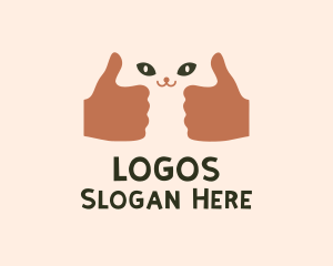 Pet - Cat Thumbs Up logo design