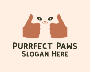 Cat Thumbs Up  logo design