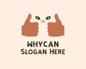 Okay - Cat Thumbs Up logo design