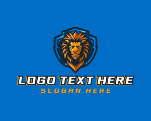 Hunter - Gaming Shield Lion logo design