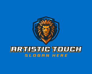 Gaming Shield Lion logo design