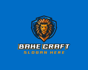 Gaming Shield Lion logo design