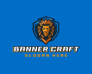 Gaming Shield Lion logo design