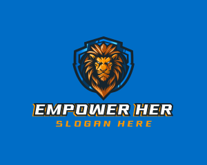 Gaming Shield Lion logo design