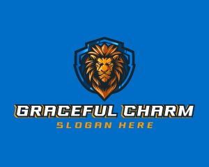 Gaming Shield Lion logo design