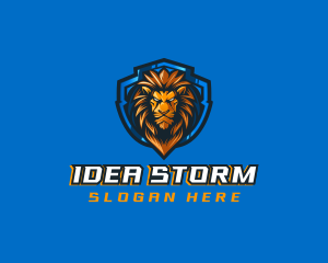 Gaming Shield Lion logo design