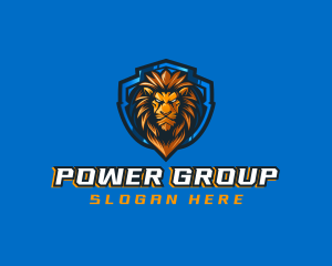 Character - Gaming Shield Lion logo design