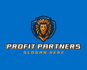 Gaming Shield Lion logo design