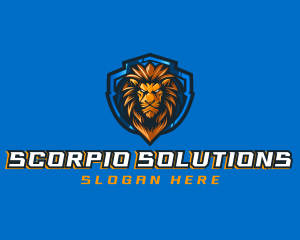 Gaming Shield Lion logo design