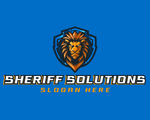 Gaming Shield Lion logo design