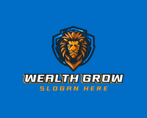 Gaming Shield Lion logo design