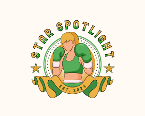 Female Boxer Gym logo design