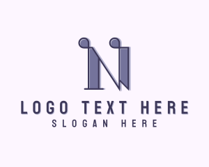 Photographer Photo Studio Letter N Logo