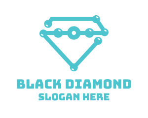 Blue Diamond Circuit logo design