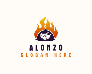 Flame Roast Chicken logo design