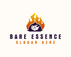 Flame Roast Chicken logo design