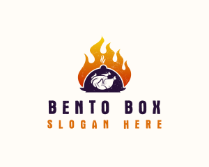 Flame Roast Chicken logo design