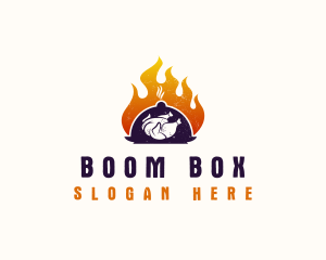 Flame Roast Chicken logo design