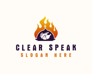 Flame Roast Chicken logo design