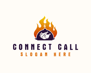 Flame Roast Chicken logo design