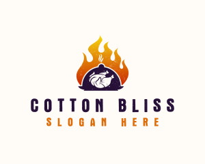 Flame Roast Chicken logo design