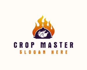 Flame Roast Chicken logo design