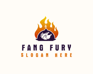 Flame Roast Chicken logo design