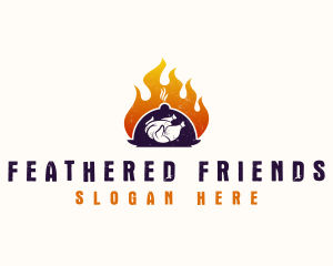 Flame Roast Chicken logo design