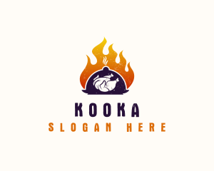 Flame Roast Chicken logo design