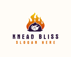 Flame Roast Chicken logo design