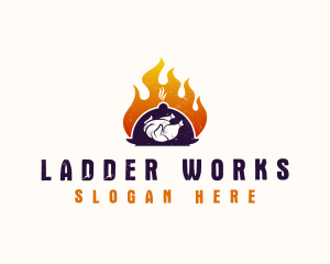 Flame Roast Chicken logo design