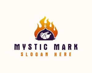 Flame Roast Chicken logo design