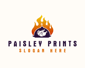 Flame Roast Chicken logo design