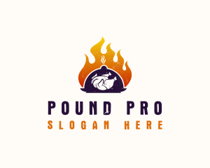 Flame Roast Chicken logo design