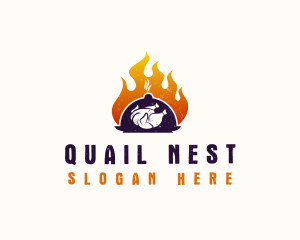 Flame Roast Chicken logo design