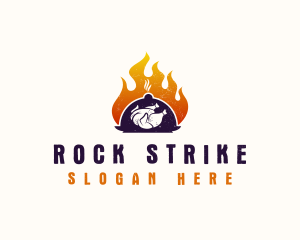 Flame Roast Chicken logo design