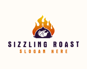 Roast - Flame Roast Chicken logo design