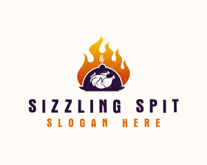 Roast - Flame Roast Chicken logo design