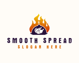 Flame Roast Chicken logo design