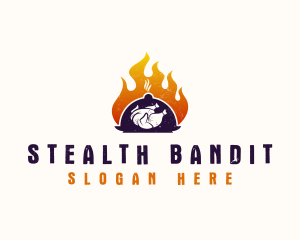 Flame Roast Chicken logo design