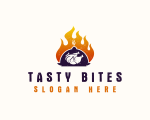 Eatery - Flame Roast Chicken logo design