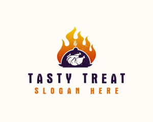 Buffet - Flame Roast Chicken logo design