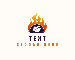 Flame Roast Chicken logo design