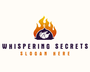 Flame Roast Chicken logo design