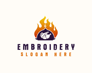 Flame Roast Chicken logo design