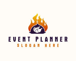 Flame Roast Chicken logo design