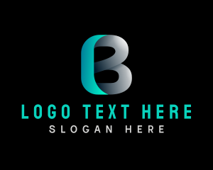 Origami - Cyber Digital Tech Letter B logo design