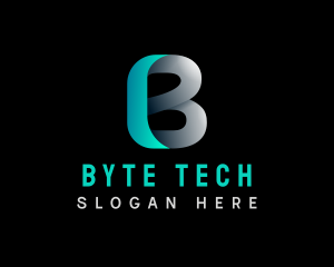 Cyber Digital Tech Letter B logo design