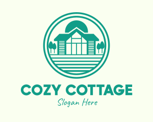 Cottage - Green Cottage House logo design